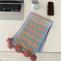 Fair Isle Pompom Knit Scarf - DippedShop Wholesale - #0867