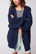 Lapel Loose Button Cardigan - DippedShop Wholesale - #1475