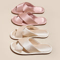 Solid Satin Slide Slippers - DippedShop Wholesale - #5875