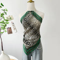 Painting Pleated Beads Scarf Halter Camisole MK2BW6W6NSI23