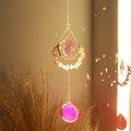 Natural Stones Purple Crystal Moon Wrap Suncatchers MK2CZAS6H7HLS74