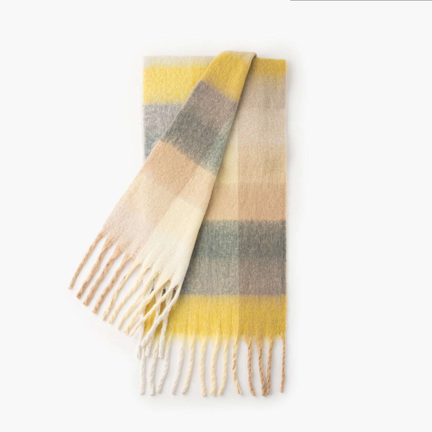 Colorful Plaid Tassel Warm Scarf 6W6NSW275