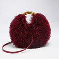 Trendy Fluffy Fur Solid Color Crossbody Bag 6W10BBG2401