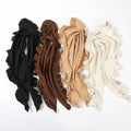 Fashion Solid Color Ruffled Trim Triangle Headscarf MK2BK6W6HHS13