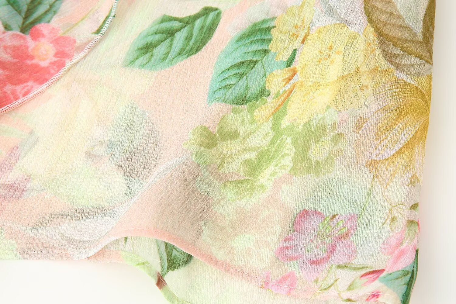 Floral Tiered Chiffon Blouse - DippedShop Wholesale - #1795
