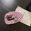Elegant Oval Rhinestone Hollow Large Hair Claw 8AS6HCP282L