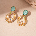 Sparkling Rhinestone Pearl Earrings - DippedShop Wholesale - #2067