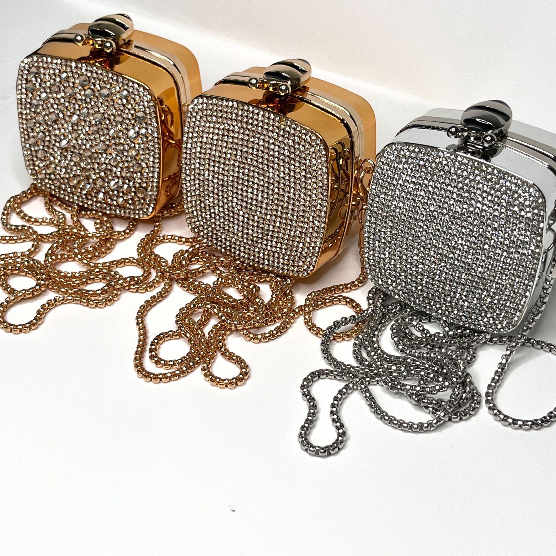 Glitter Rhinestone Acrylic Mini Apple Crossbody Bag 6W10BBG1736