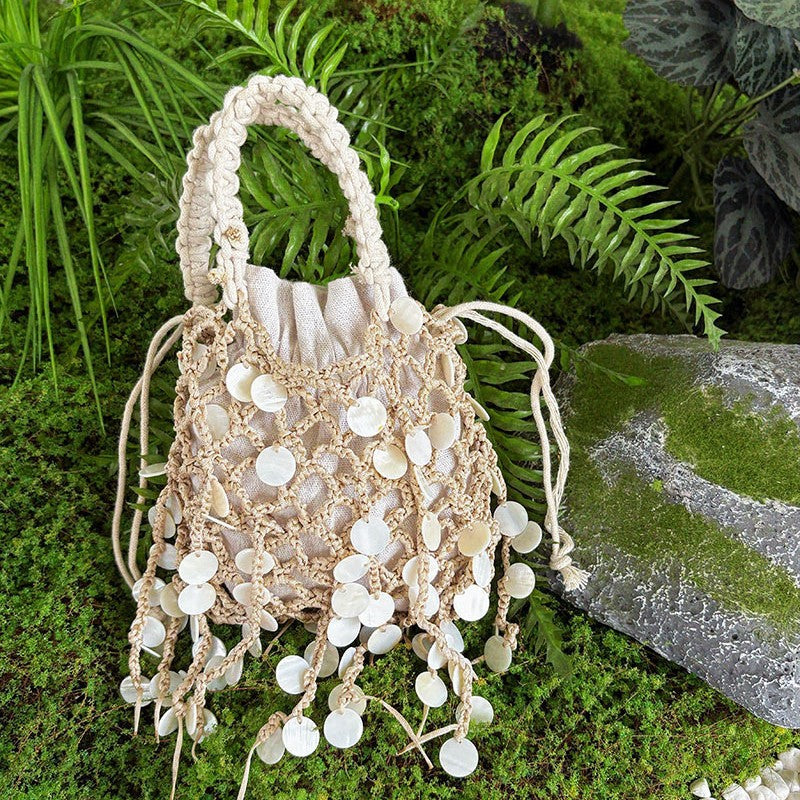 Fashion Hollow Out Shell Hand-Woven Handbag 8BW6BBG412