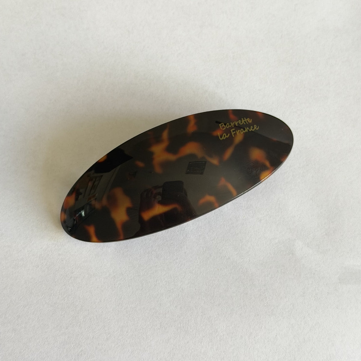 Vintage Tortoise Shell Acetate Oval Hair Barrette 6W6HCP1619