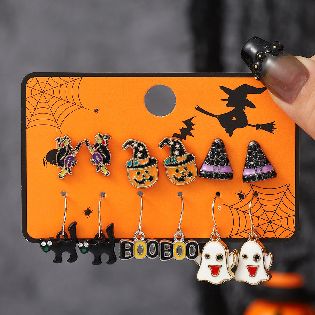 5+ Witch Ghost Letter Halloweem Earrings DPJE2727