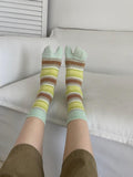 Striped Split-Toe Socks - DippedShop Wholesale - #7859