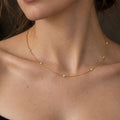 Trendy Gold Plated Cubic Zircon Choker Neckalce 6W6JNC1031