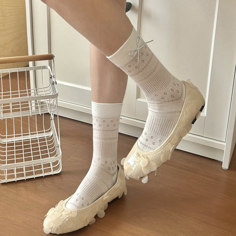 Cute Bow Knot Socks - DippedShop Wholesale - #1971