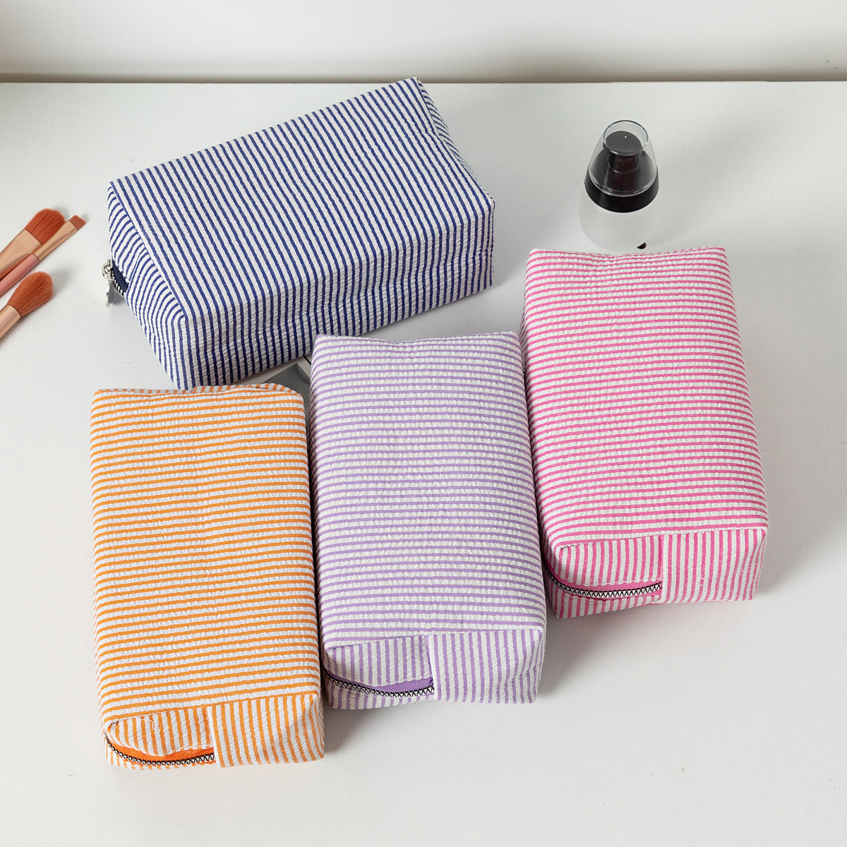 Color Block Cosmetic Bag - DippedShop Wholesale - #9843