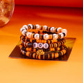 Playful Halloween Pumpkin Spider Beaded Bracelet 6W6JBR450
