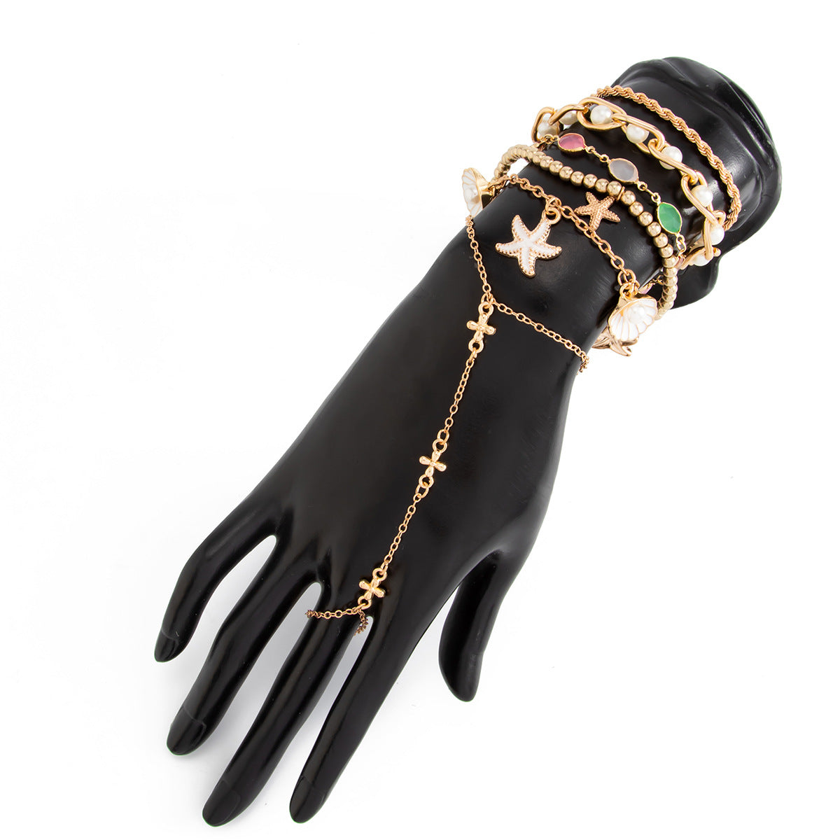 Elegant Starfish Shell Pendant Tassel Bracelets 6W6JBR630