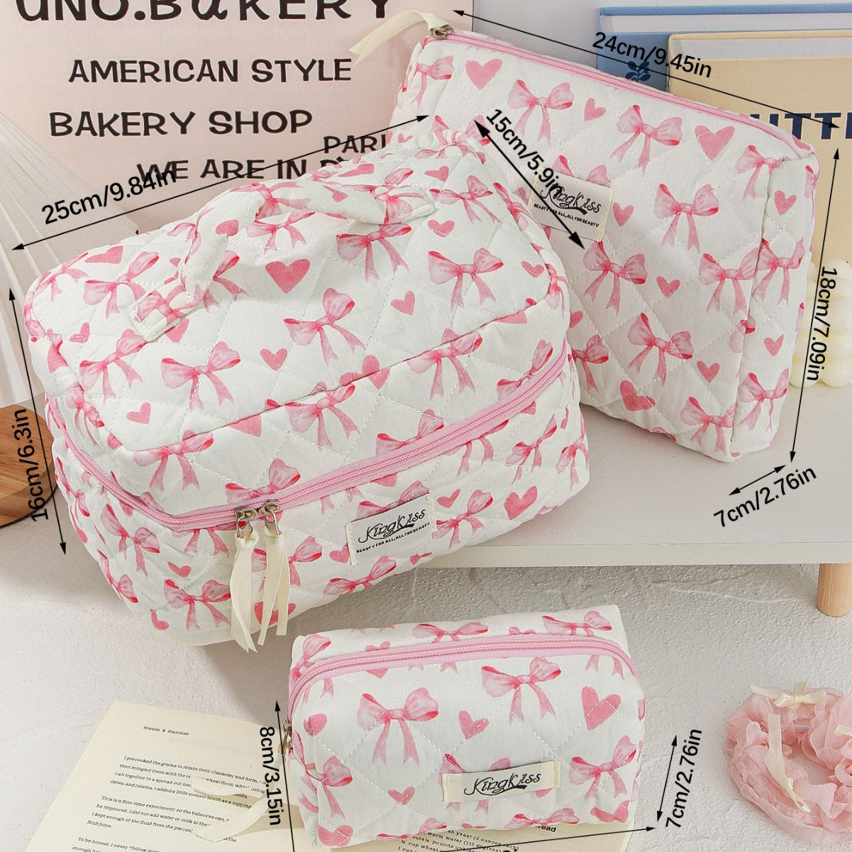 Quilted Cosmetic Bag - DippedShop Wholesale - #8563