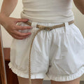 Minimalist Skinny Braided Woven Leather Belt 6W6JBT167
