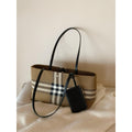 Vintage Plaid Pattern Portable Shoulder Bag 6W10BBG1951