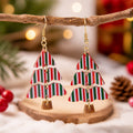 Cute Cartoon Print Christmas Tree Dangle Earrings 6W6JER679