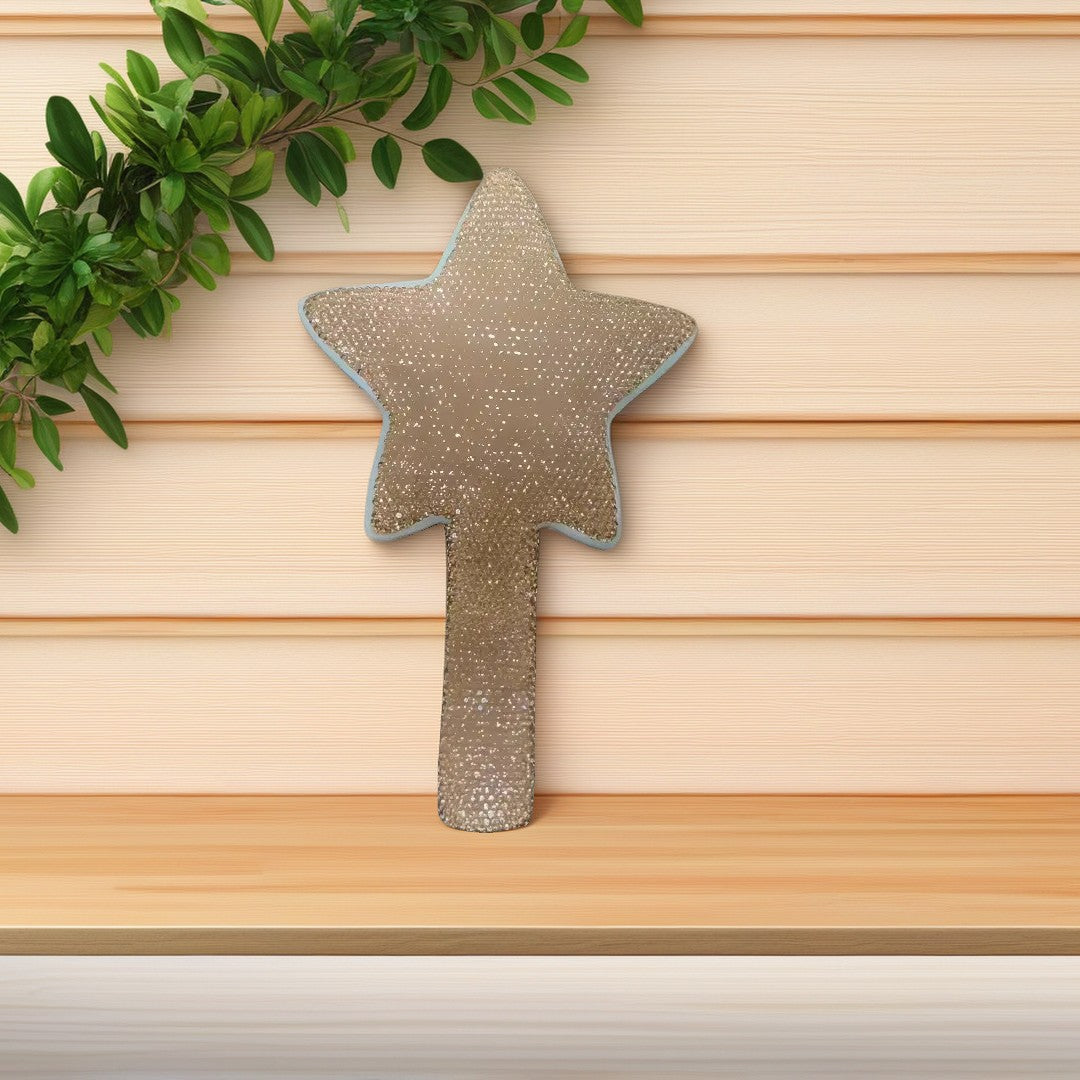 Cute Star Shaped Rhinestone Handheld Mirror 6C5MR102