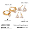Gold Plated Rhinestone Hoops - DippedShop Wholesale - #1187