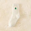 Soft Christmas Embroidered Fuzzy Socks 6W8FSO902