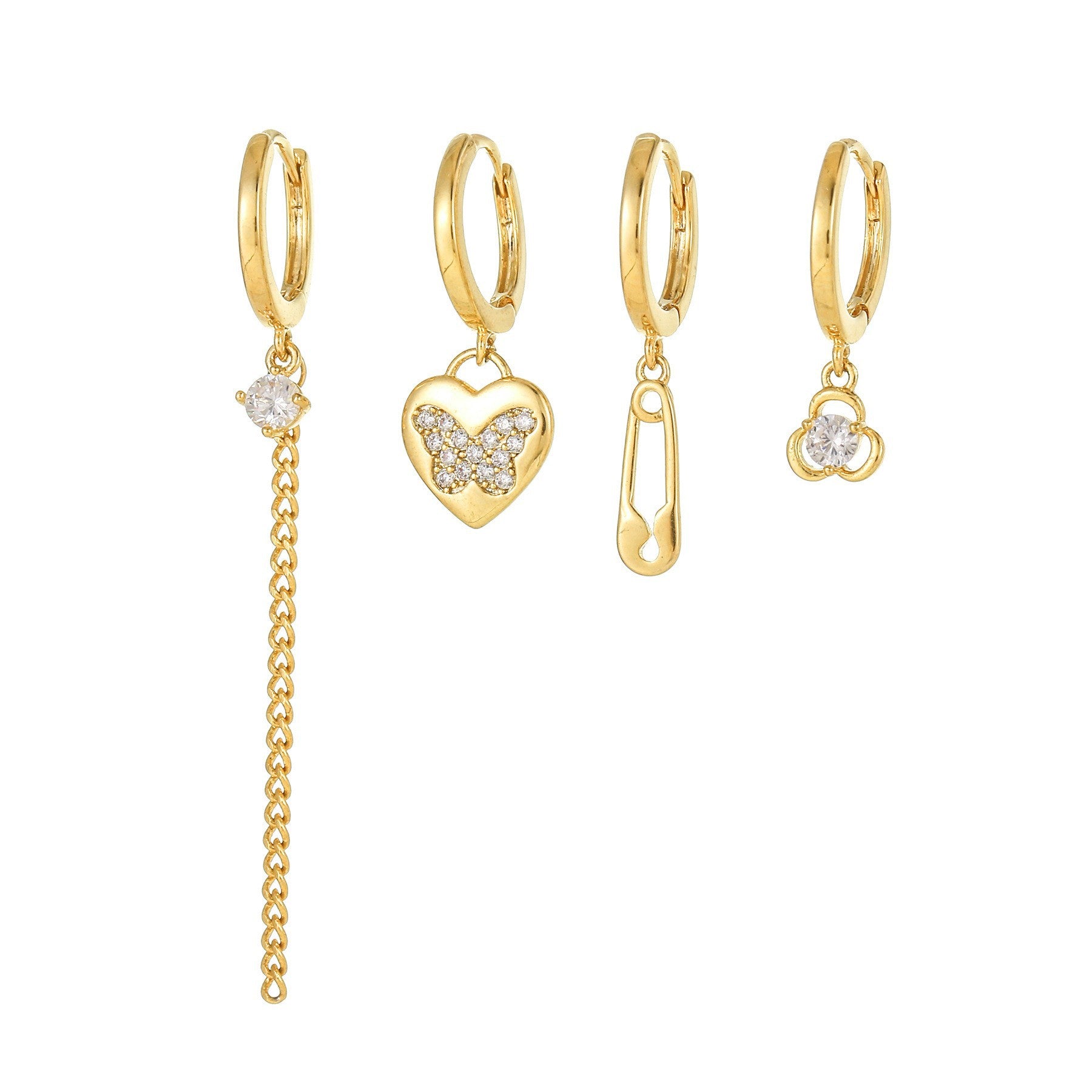 Stylish Gold Plated Moon Penda - DippedShop Wholesale - #3859
