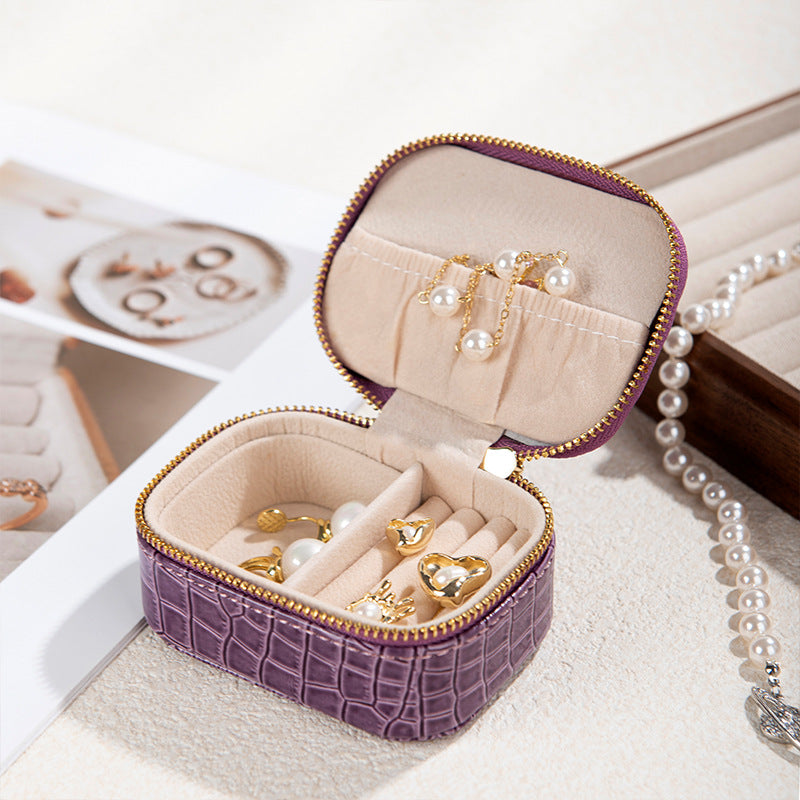 Trendy Portable Travel PU Jewelry Case 6W13HSJ125