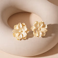 Fresh Flower Enamel Gold Plated Stud Earrings 6W6JER733
