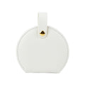 Elegant Half-Moon Travel Jewelry Case with Handle 6W13HSJ111