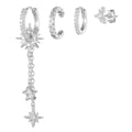 Rhinestone Starburst Dangle Earrings - DippedShop Wholesale - #3859