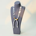 Chic Cashew Print Beaded Decor Silk Scarf 6W6NSI177