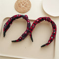 Christmas Plaid Snowflake Print Knotted Headband 6W6HBD359