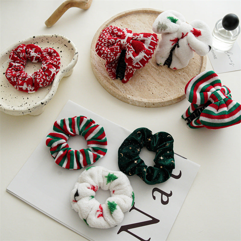 Velvet Christmas Hair Scrunchies - DippedShop Wholesale - #1427