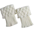 Diamond Crochet Short Cable Knit Boot Cuffs 6W8FSO882