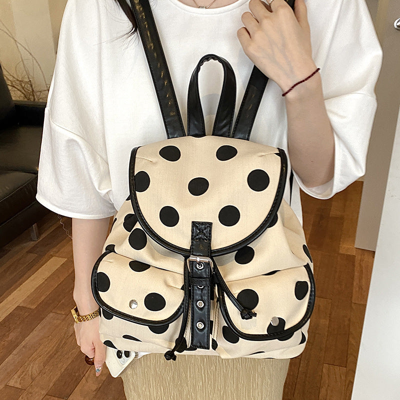 Chic Polka Dots Large Capacity Backpack 6S10BBG1435