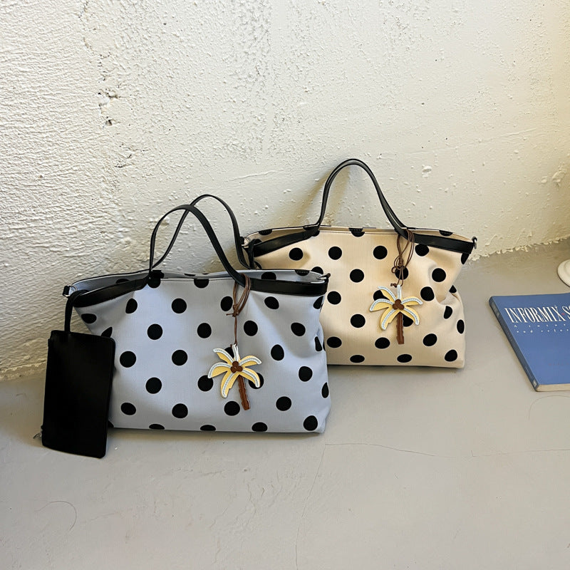 Vintage Polka Dots Large Capac - DippedShop Wholesale - #7715