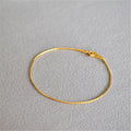 Minimalist Gold Plated Snake Chain Bracelet 6W6JBR472
