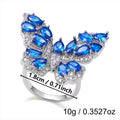 Butterfly Rhinestone Open Ring - DippedShop Wholesale - #9635