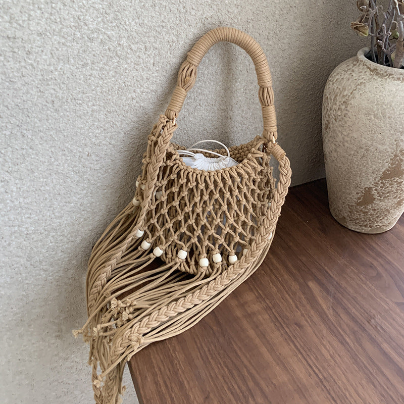 Boho-Style Hollow Out Tassel Handbag MK2BK6W10BBG09