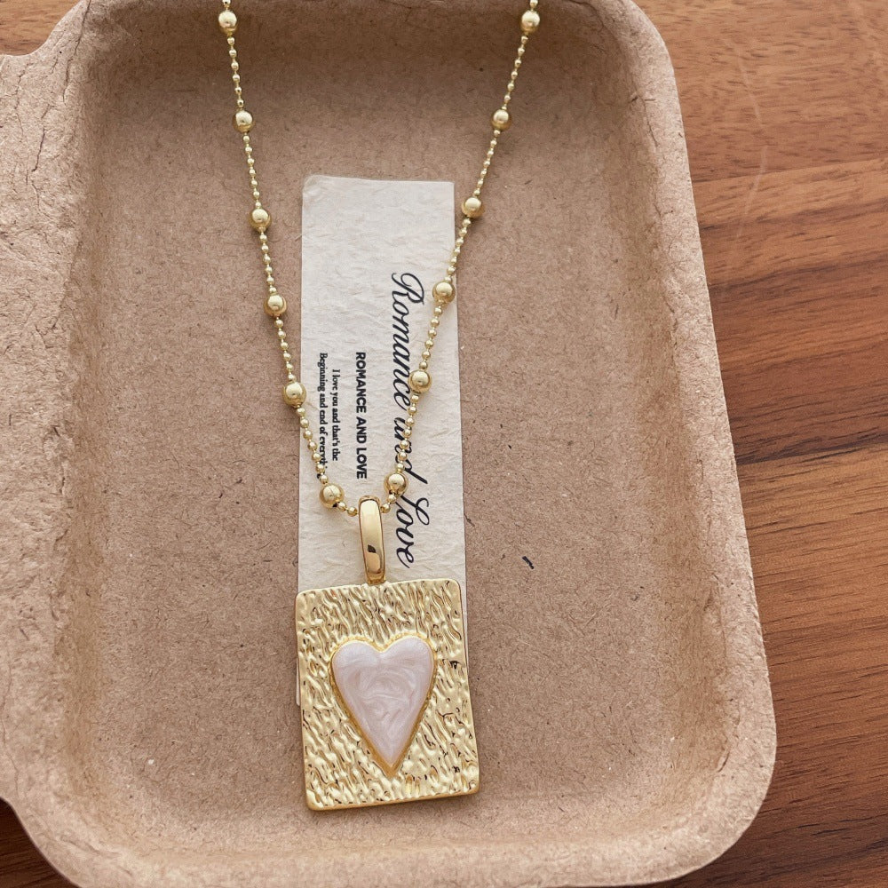 Gold Plated Heart Pendant Necklace - DippedShop Wholesale - #5667