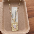 Gold Plated Heart Pendant Necklace - DippedShop Wholesale - #8435