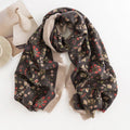 Vintage Floral Print Cashmere Feel Scarf 6W6NSW286