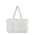 Simple Solid Color Soft Puffer Tote Bag 6W10BBG1801