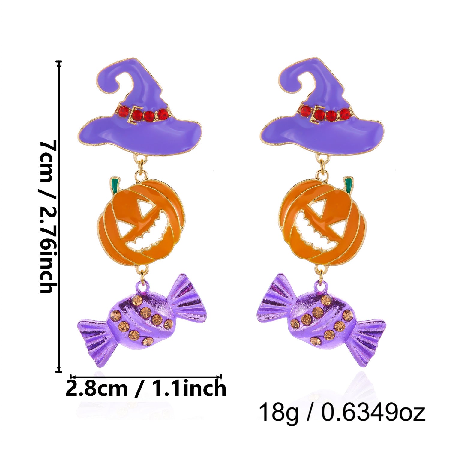 Creative Halloween Pumpkin Pendant Drop Earrings 6W6JER543