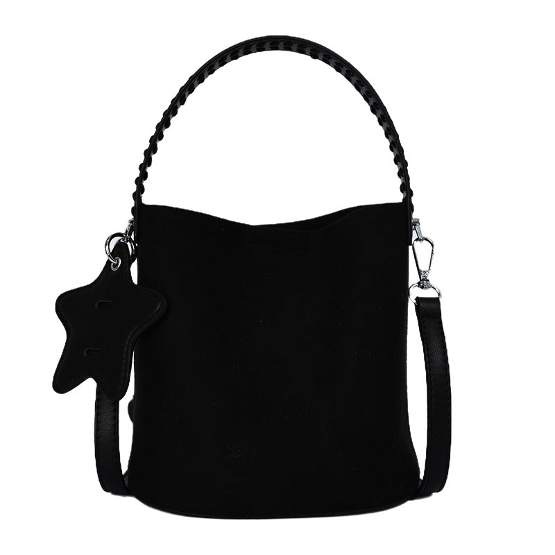 Vintage Large Capacity Suede Bucket Bag 6W10BBG1848