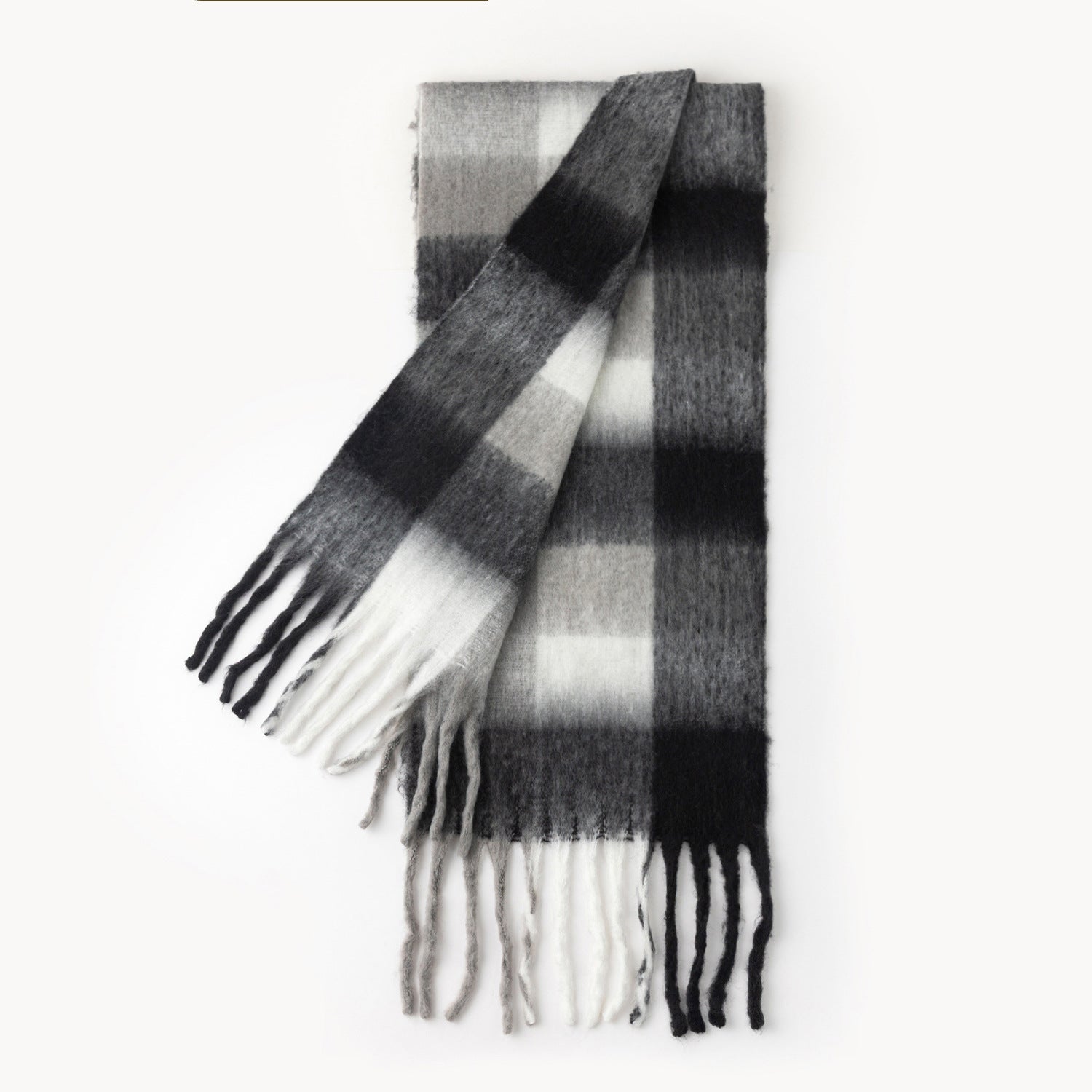 Colorful Plaid Tassel Warm Scarf 6W6NSW275