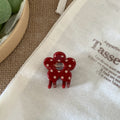 Sweet Polka Dots Mini Flower Hair Claw Clip 6W6HCP1288